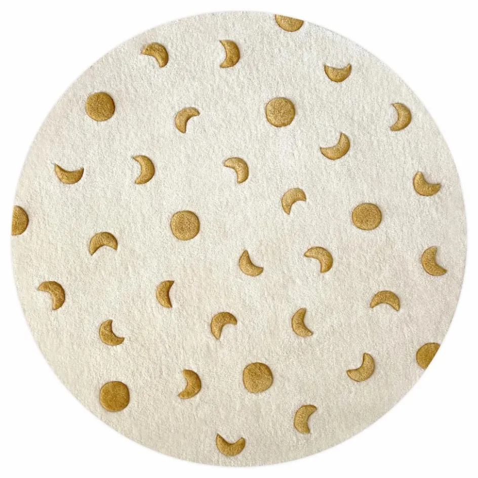 Enfant Maison Deux Tapis|Tapis Enfant*Tapis rond Lunes en laine |