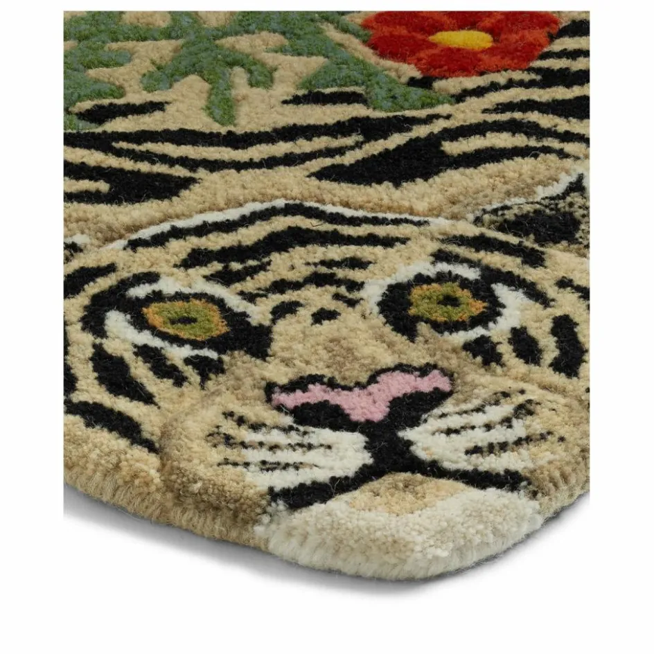 Outlet Doing Goods Tapis tigre à fleurs | Beige