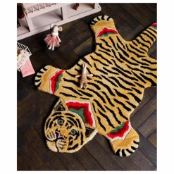 Clearance Tapis tigre Babul Bombay en laine | Enfant Tapis|Tapis Enfant