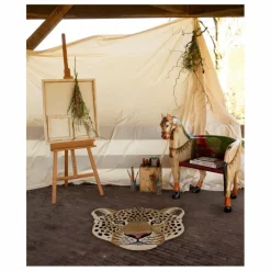 Online Tapis tête de léopard en laine Himani | Enfant Tapis|Tapis Enfant