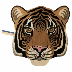 Clearance Doing Goods Tapis tête de tigre en laine Rajah | Sable