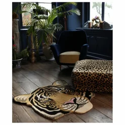 Clearance Doing Goods Tapis tête de tigre en laine Rajah | Sable