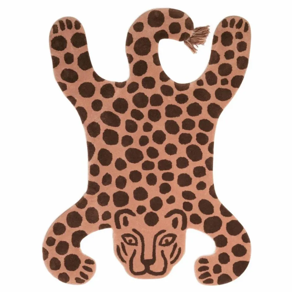 New Tapis tufté Safari Léopard 160x118 cm | Enfant Tapis|Tapis Enfant