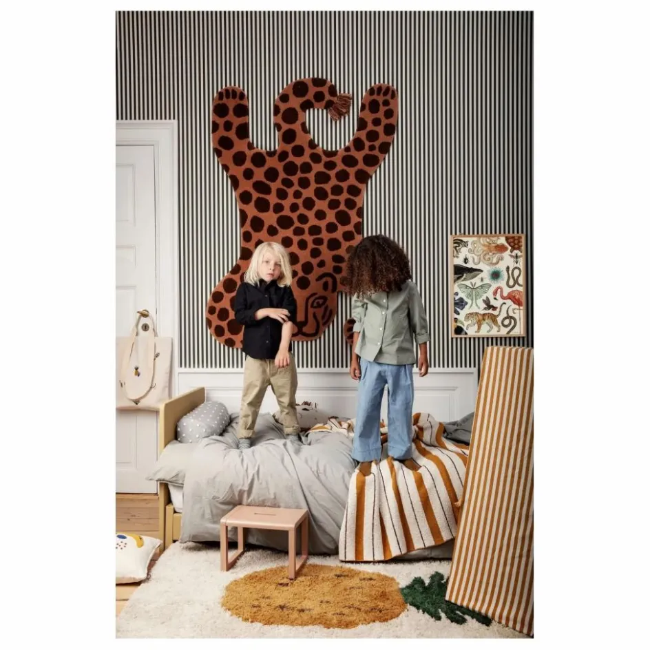 New Tapis tufté Safari Léopard 160x118 cm | Enfant Tapis|Tapis Enfant