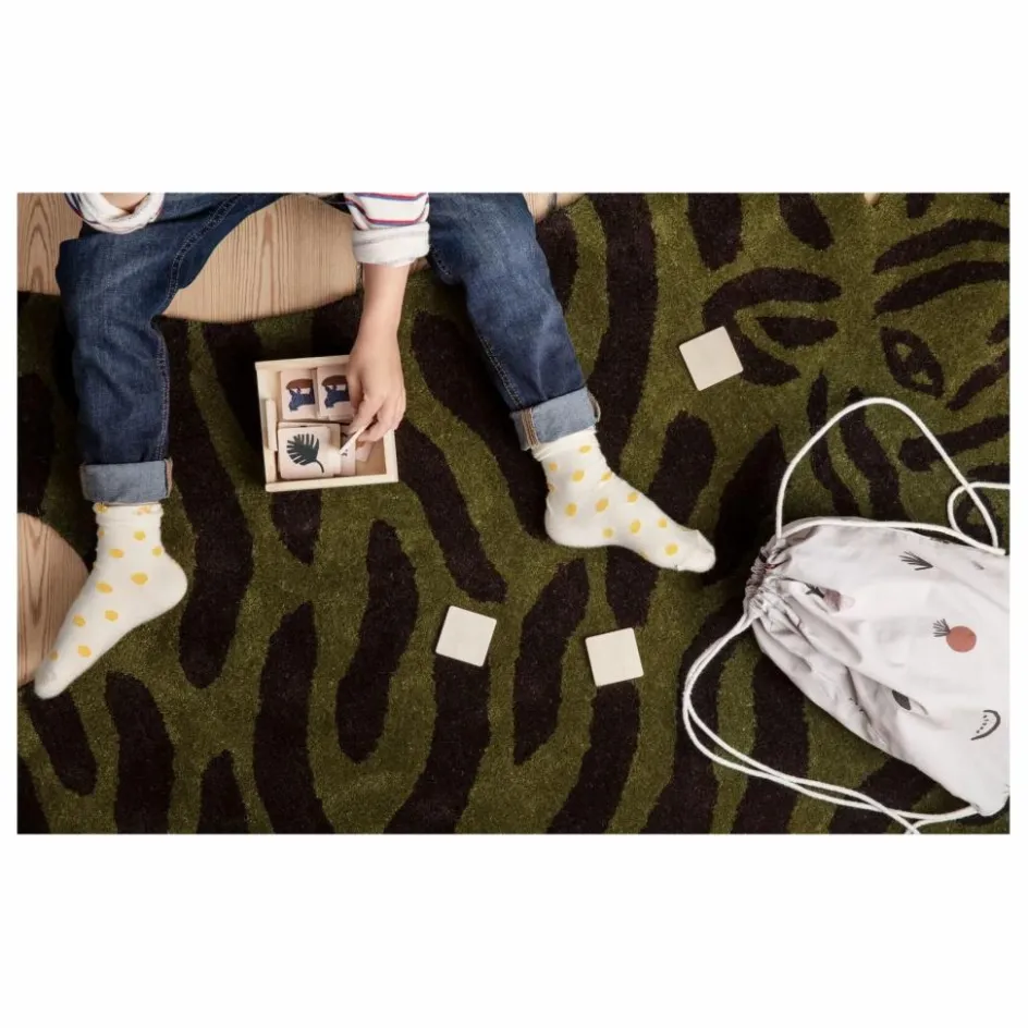 Ferm Living Kids Tapis tufté Safari Tigre 160x120 cm ||Enfant Tapis|Tapis Enfant