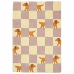 Bleuu-studio Tapis Walter Damier | Lilas|Enfant Tapis|Tapis Enfant