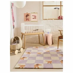 Bleuu-studio Tapis Walter Damier | Lilas|Enfant Tapis|Tapis Enfant