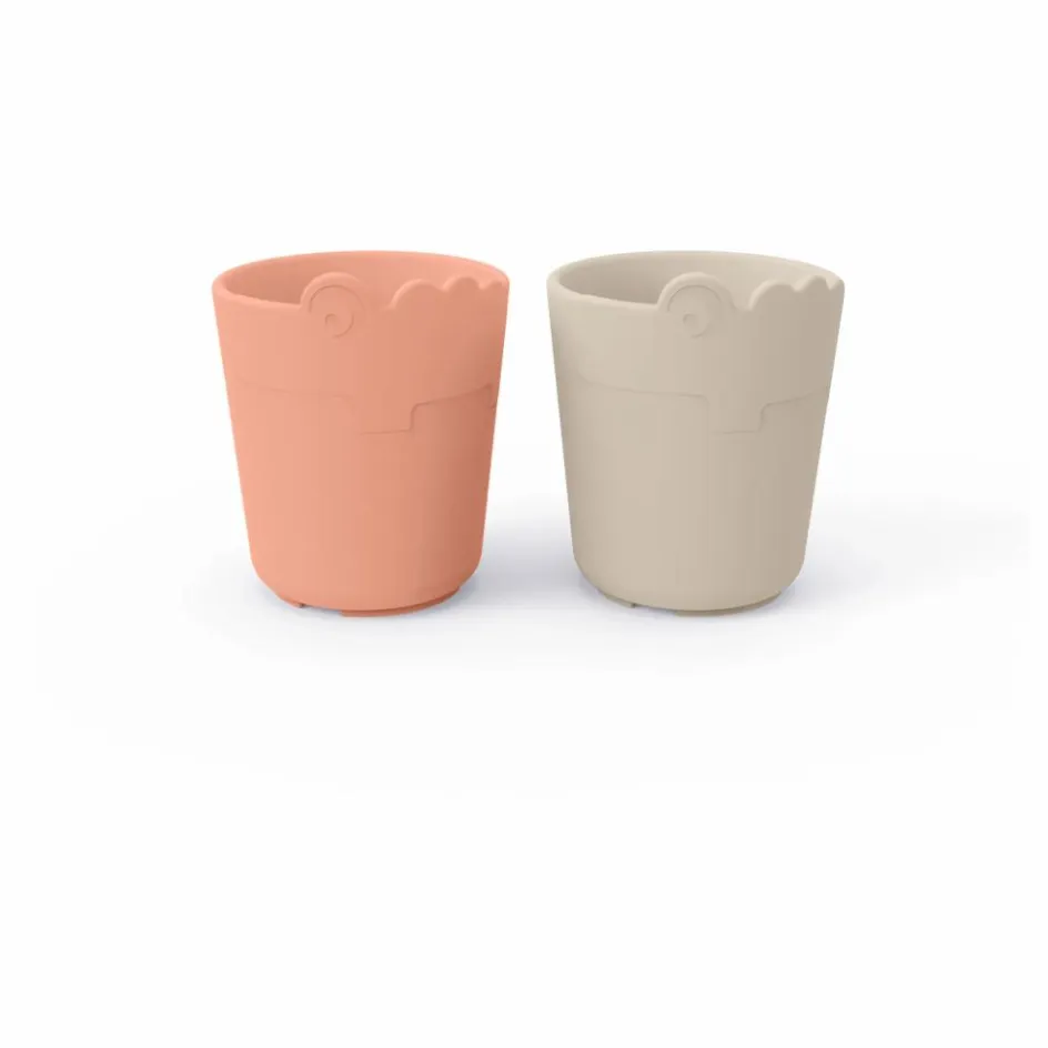 Done by deer Tasse Croco Kiddish - Set de 2 ||Enfant Vaisselle Enfant