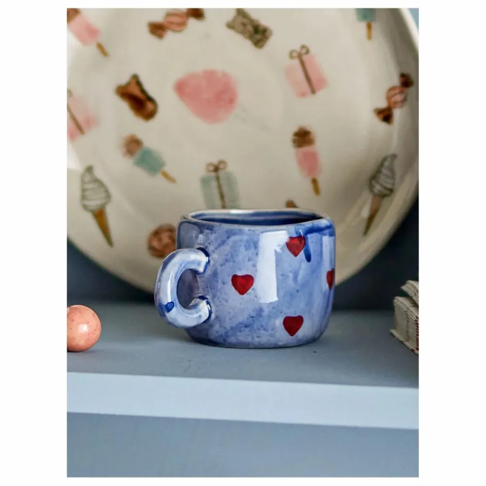 Discount Bloomingville Mini Tasse en céramique Nini | Bleu
