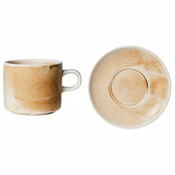 HKliving Art De La Table*Tasse et soucoupe Chef Ceramics en porcelaine |