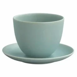 Clearance Kinto Tasse et soucoupe Pebble en porcelaine | Vert