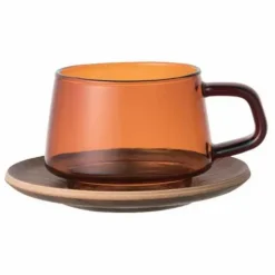 Kinto Art De La Table*Tasse et soucoupe Sepia en teck |