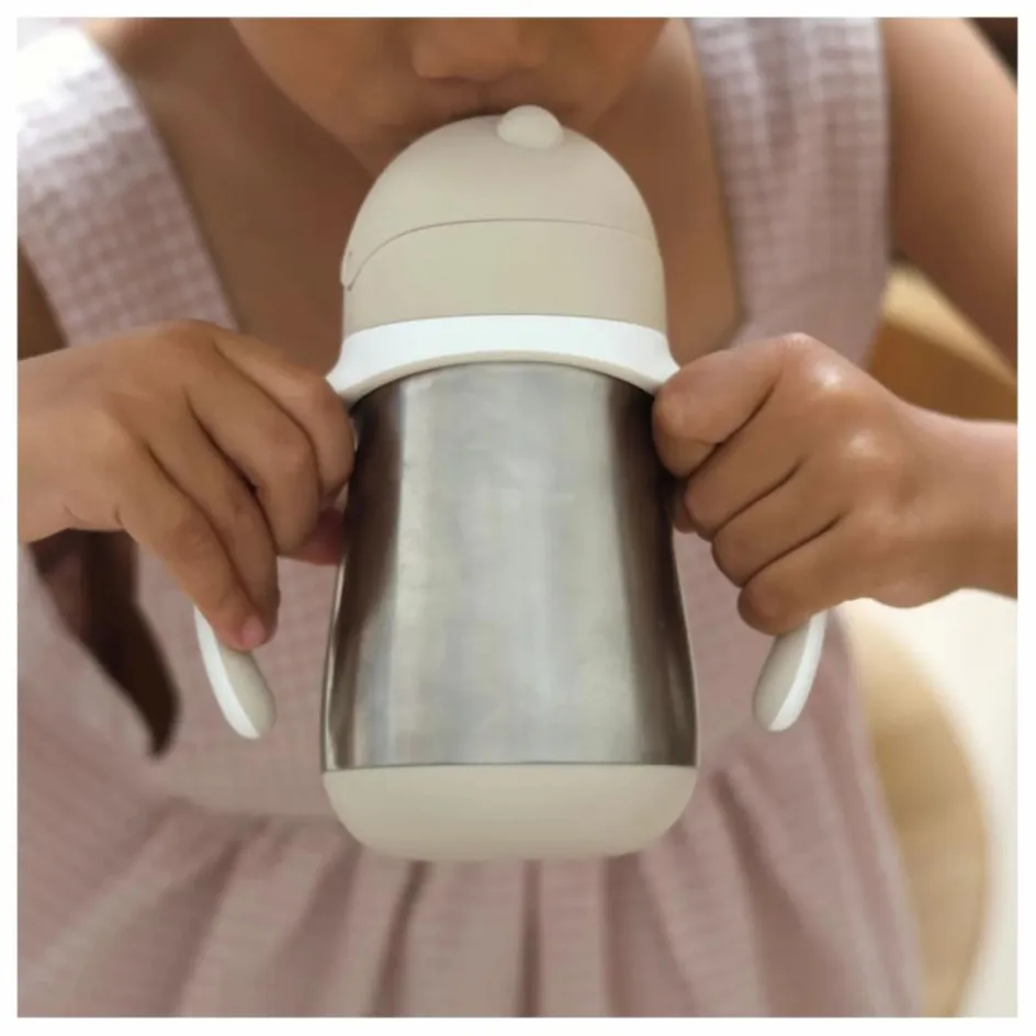 Béaba Tasse paille en inox || Tasses Et Gobelets D'Apprentissage|Premiers Repas