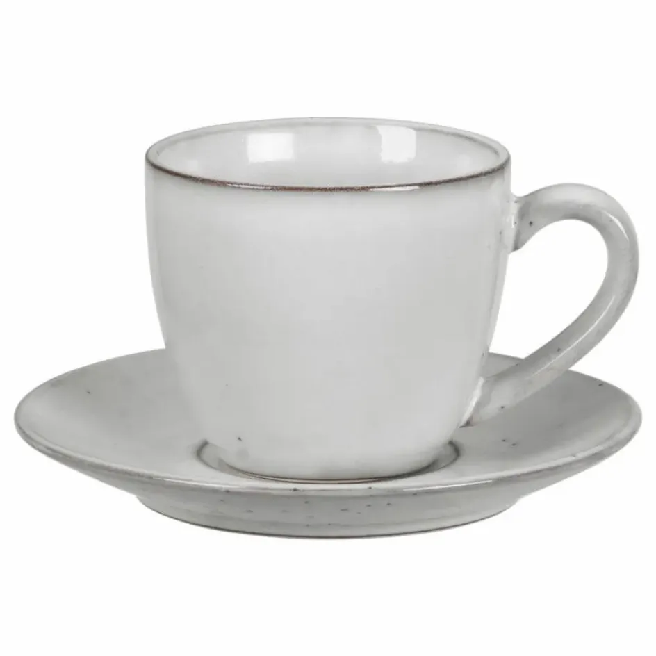 Broste Copenhagen Tasse Sous Tasse Nordic sand en grès || Art De La Table