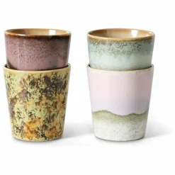 HKliving Tasses à café en grès - Set de 4 || Art De La Table
