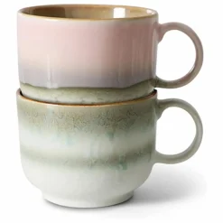 HKliving Art De La Table*Tasses en grès - Set de 2 |