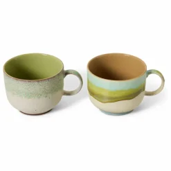 HKliving Art De La Table*Tasses en grès Neo - Set de 2 |