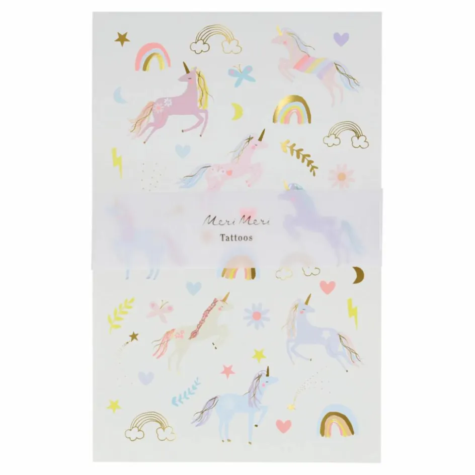 Meri Meri Tatouages temporaires Licorne|Enfant Soins Du Corps|Soins Du Corps