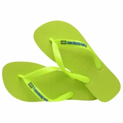 Sale Havaianas Tongs Brasil Logo Néon | Vert