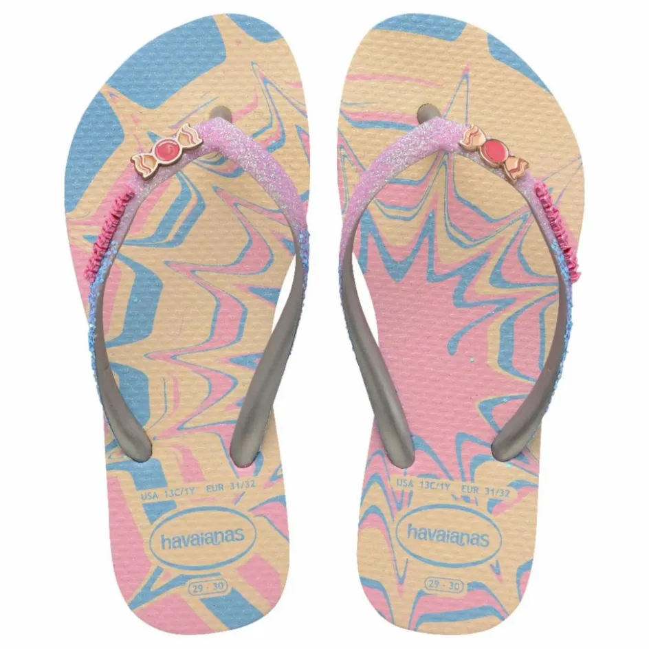 Havaianas Tongs Slim Glitter Trendy ||Enfant Sandales, Espadrilles|Sandales, Espadrilles