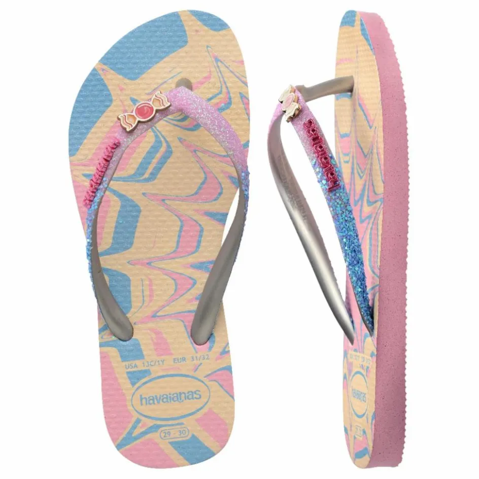 Havaianas Tongs Slim Glitter Trendy ||Enfant Sandales, Espadrilles|Sandales, Espadrilles