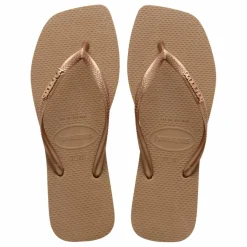 Hot Havaianas Tongs Square Logo Metallic | Rose
