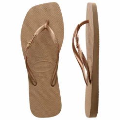 Hot Havaianas Tongs Square Logo Metallic | Rose