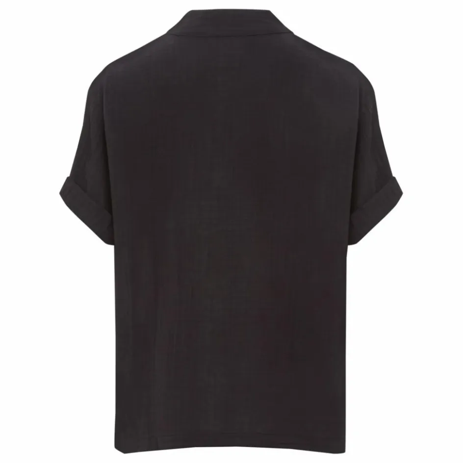 Clearance Xirena Top Avery Gaze de Coton | Noir