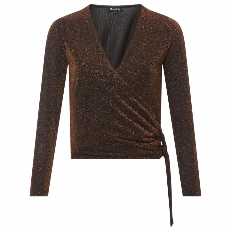 Femme Alma Deia Tee-Shirts, Polos|Blouses, Chemises*Top Drapé Cache-Coeur Glitters |