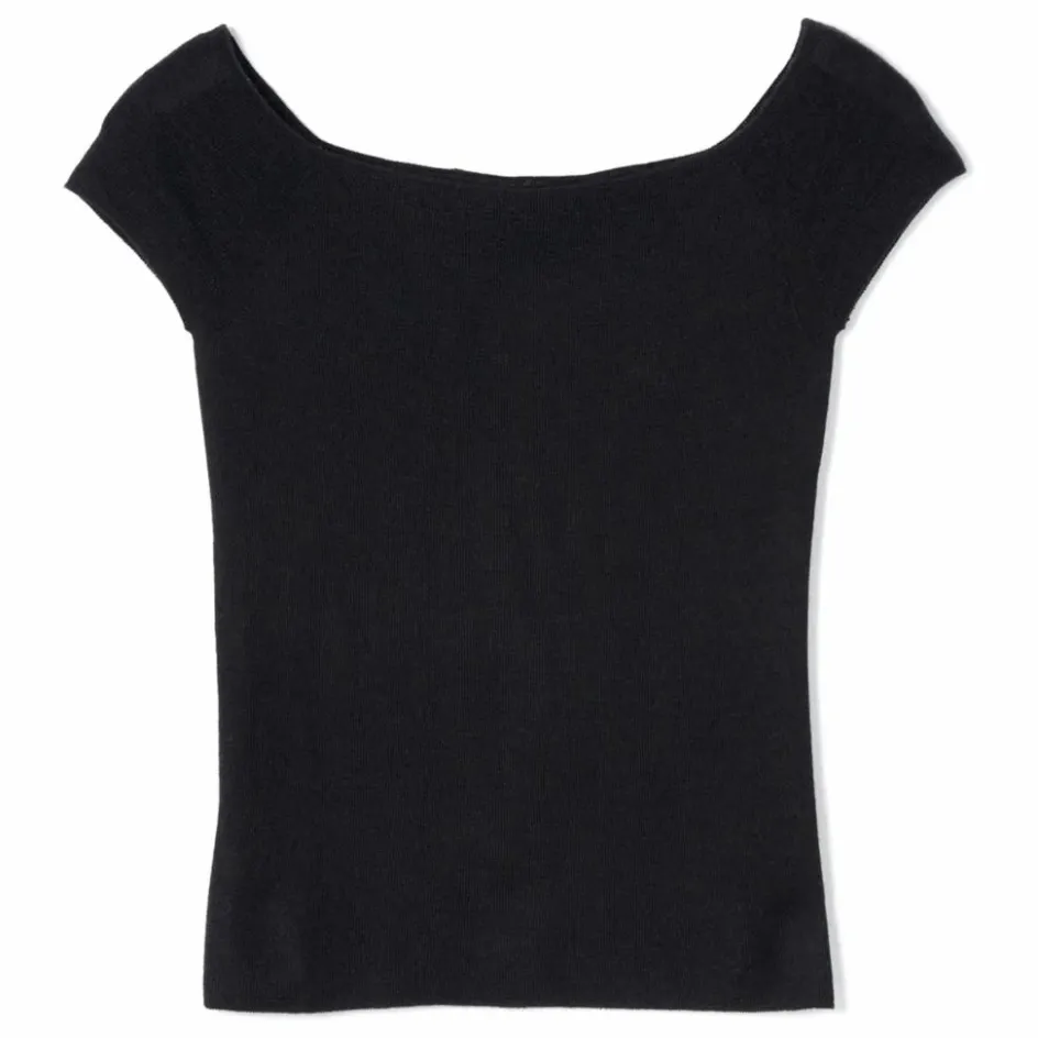 Femme Bompard Tee-Shirts, Polos*Top Maille Col Bardot Cachemire et Soie |