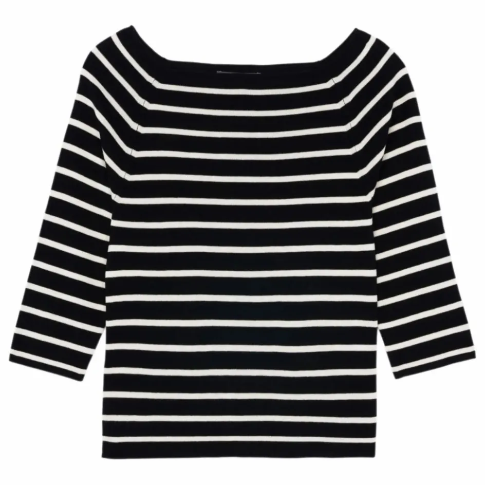 Bompard Top Marinière Soie et Cachemire ||Femme Tee-Shirts, Polos