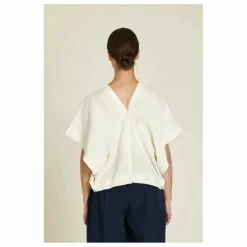 Outlet Black Crane Top Origami Lin | Crème