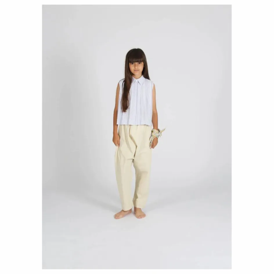Sale Tangerine Top Rayé | Bleu Clair