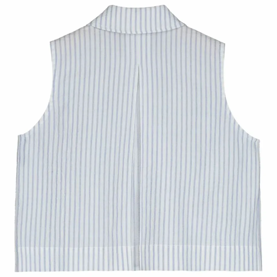 Sale Tangerine Top Rayé | Bleu Clair