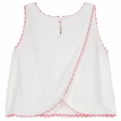Discount Louise Misha Top Solenia Gaze de Coton Bio | Blanc