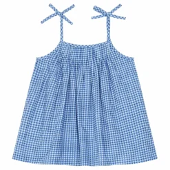 New Lucas du Tertre Top Violette Bobby Vichy | Bleu