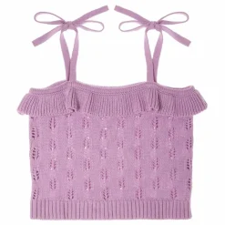 Enfant Tocoto Vintage Blouses, T-Shirts|Blouses, T-Shirts*Top Volants Maille | Lilas