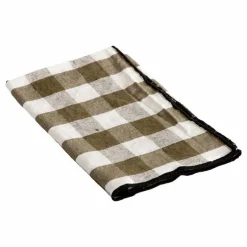 Maison de Vacances Linge De Table|Art De La Table*Torchon Bourdon noir toile mimi 48x75 cm |
