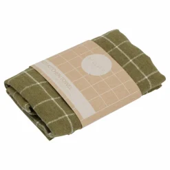 Outlet Haps Nordic Torchon en lin | Vert olive