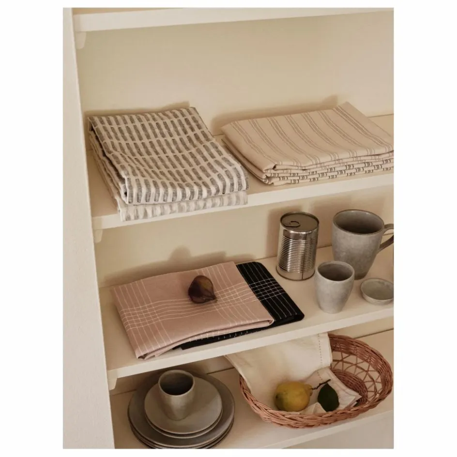 Hot Broste Copenhagen Torchons Rud - Set de 2 | Noir
