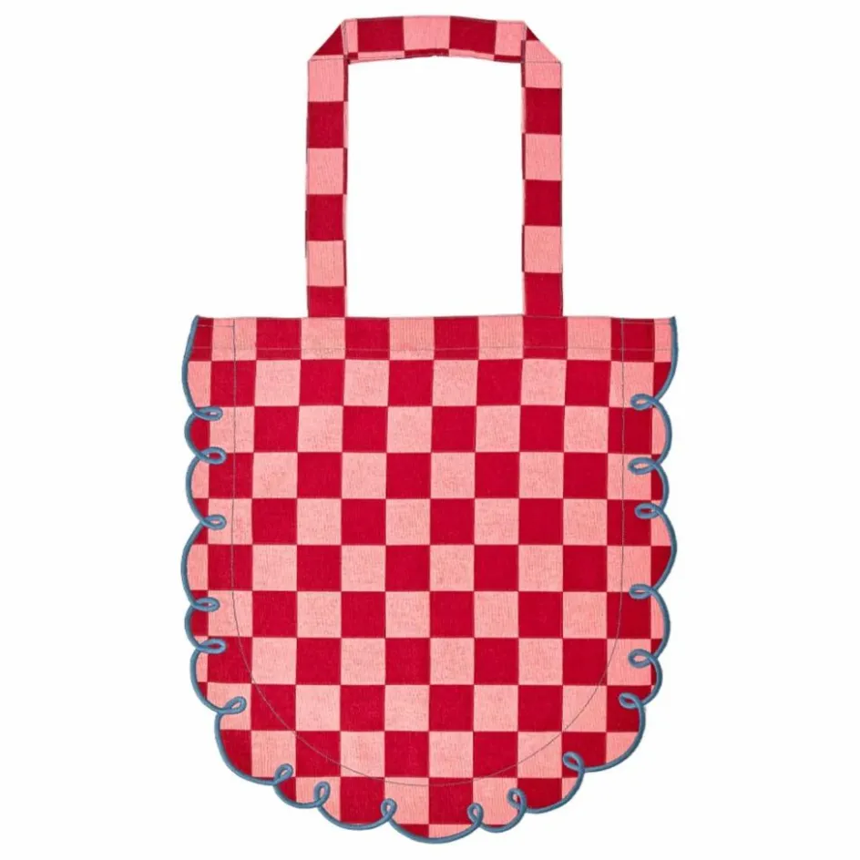 Femme Bitossi Cabas*Tote Bag en coton vichy Dama Rosa |