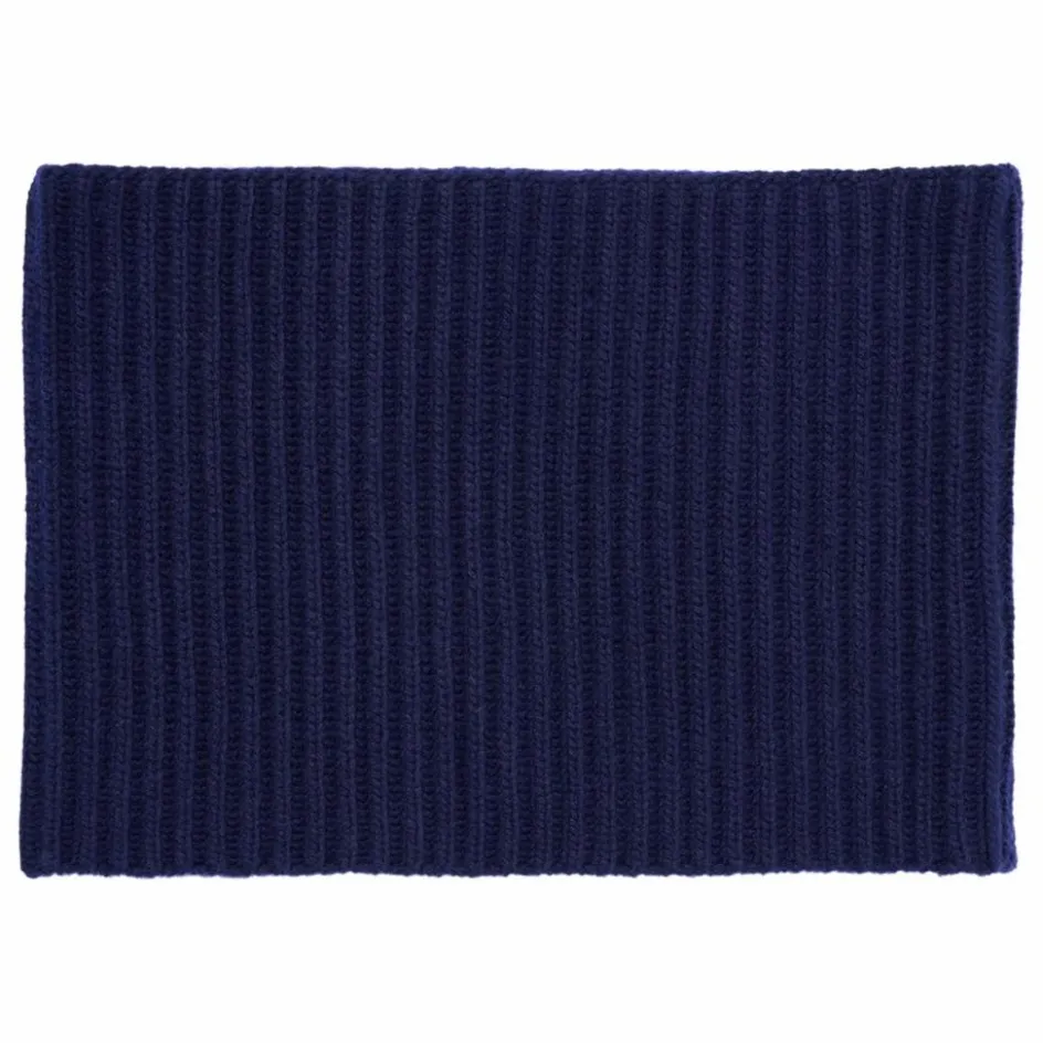 Bompard Tour de Cou Côtes 12 fils Cachemire | Bleu marine