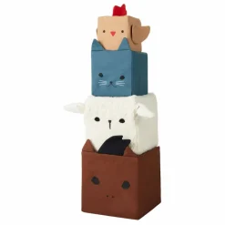 Fabelab Jouets D'Éveil*Tour empilable en tissu - Animaux de la ferme