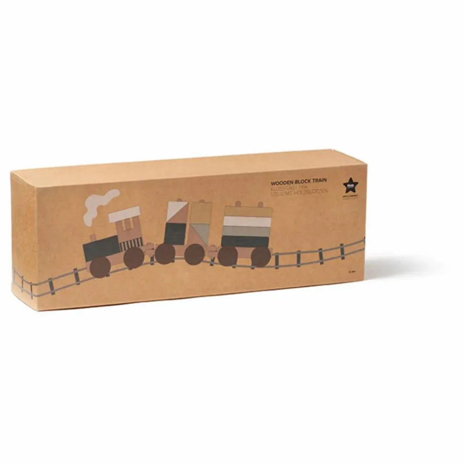 Online Kid's Concept Train avec cubes empilables en bois Multicolore