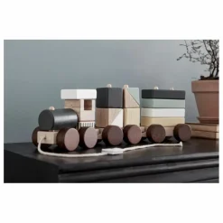 Online Kid's Concept Train avec cubes empilables en bois Multicolore