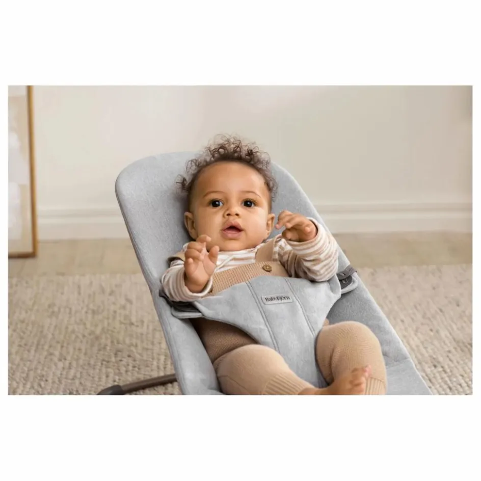 Discount BabyBjörn Transat Bliss en jersey tissé chiné | Gris clair