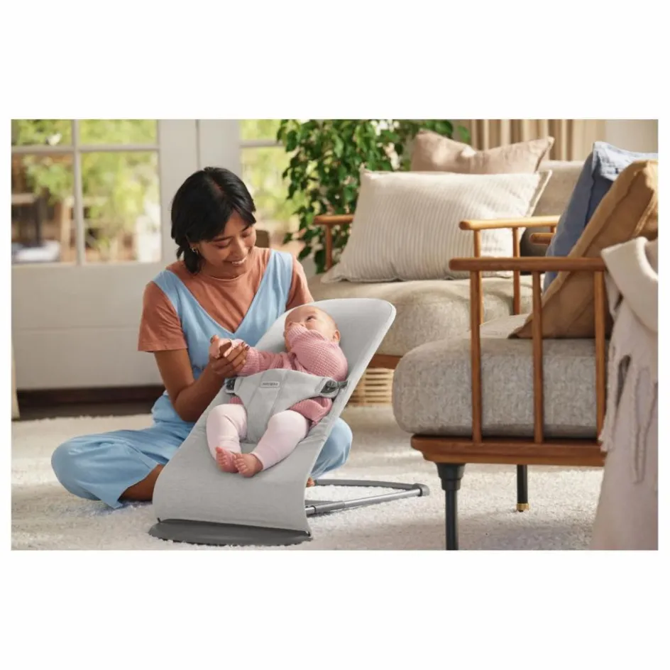Discount BabyBjörn Transat Bliss en jersey tissé chiné | Gris clair