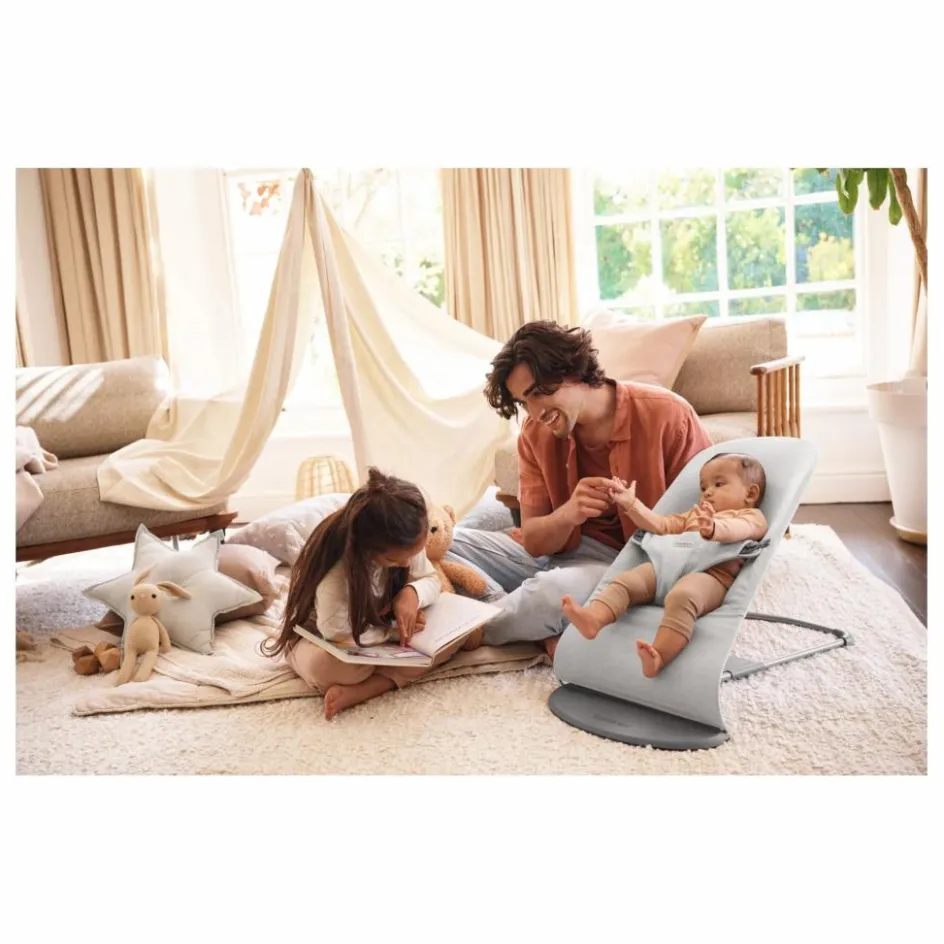 Discount BabyBjörn Transat Bliss en jersey tissé chiné | Gris clair