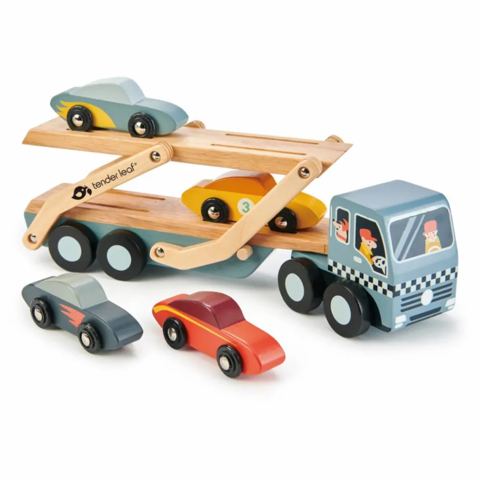 Online Tender Leaf Toys Transporteur de Voitures en bois Multicolore