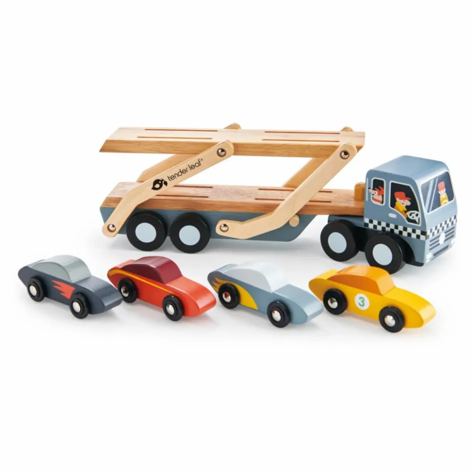 Online Tender Leaf Toys Transporteur de Voitures en bois Multicolore
